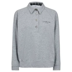 HAUTE L'AMITIE Polo Logo Sweat Grey Melange