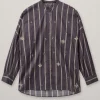 HEYANNO Trace Stripe Shirt Major Brown