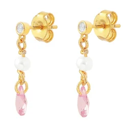 HULTQUIST COPENHAGEN Pink Pearl Øreringe