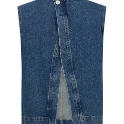 IVY COPENHAGEN Heaven Cross Back Top Wash Jace Denim Blue