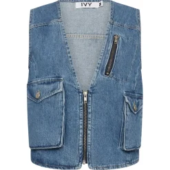 IVY COPENHAGEN Uta Pocket Denim Vest Blue