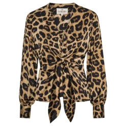 KARMAMIA Blair Blouse Hammered Leopard