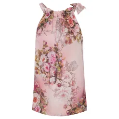 KARMAMIA Ruffle Tie Top Daisy Peach