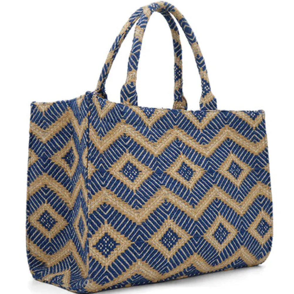 LUNA MOON Big Tote Greek Ocean