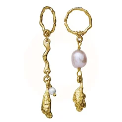 MAANESTEN Lyric earrings (guld/sølv)