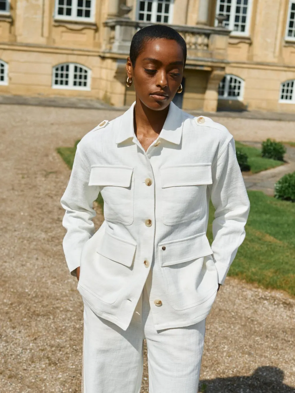 MOS MOSH Alfea Ramie Jacket Ecru