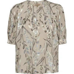 MOS MOSH Awi Brooks Blouse Feather Gray