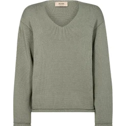 MOS MOSH Bine LS V-neck Knit Shadow
