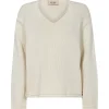 MOS MOSH Bine V-Neck Knit Ecru
