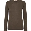 MOS MOSH Bouch O-Neck Knit Chocolate Chip