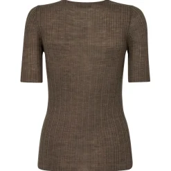 MOS MOSH Bouch Rib Knit Chocolate