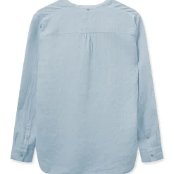 MOS MOSH Danna Linen Blouse Cashmere Blue
