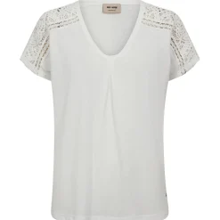 MOS MOSH Dayo V-Neck Tee White