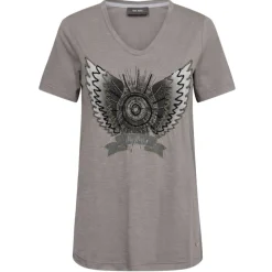 MOS MOSH Gethi O-SS Deco Tee Sharkskin