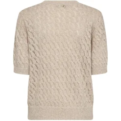 MOS MOSH Karin Marisol SS Linen Knit Feather Gray