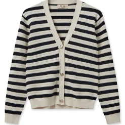 MOS MOSH Kisana Stripe Knit Cardigan Ecru