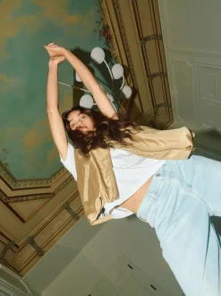 MOS MOSH Kura Solid Waistcoat Sesame