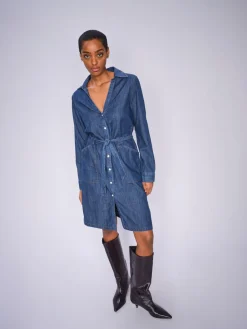 MOS MOSH Malti Denim Dress Dark Blue