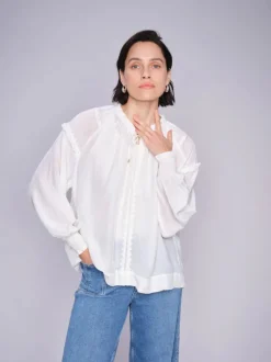 MOS MOSH Marb Sansa Emb Blouse Ecru