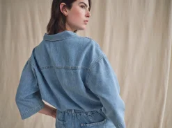 MOS MOSH Merla Deco Shirt Light Blue