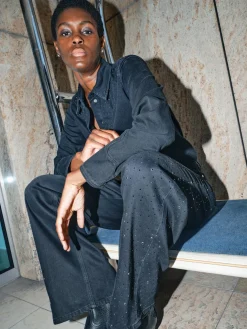 MOS MOSH Relee Star Jeans Dark Grey