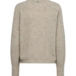 MOS MOSH Thora V-neck Knit Cardigan Feather Gray