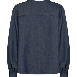 MOS MOSH Yen Denim Blouse Dark Blue