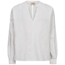 MOS MOSH Zeina Linen Blouse White