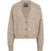 MOS MOSH Zela Warm Knit Cardigan Tannin