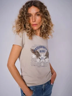 MOS MOSH Zibby O-SS Tee Feather Gray