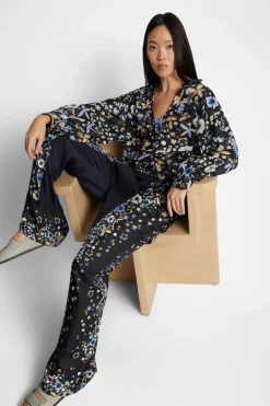 MUNTHE Fabert Silk Pants Black