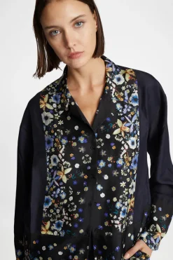 MUNTHE Faiza Silk Top Black