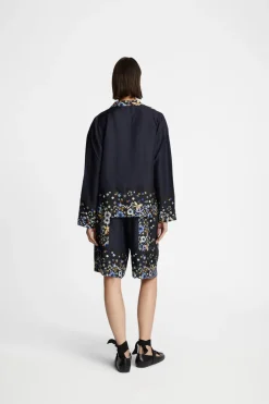 MUNTHE Faiza Silk Top Black