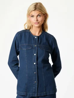 NEO NOIR Annie Denim Blouse Dark Blue