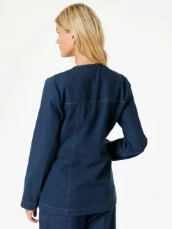 NEO NOIR Annie Denim Blouse Dark Blue