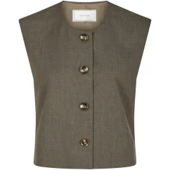 NEO NOIR Birtha Waistcoat Brown Melange