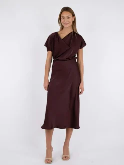 NEO NOIR Bovary Skirt Burgundy