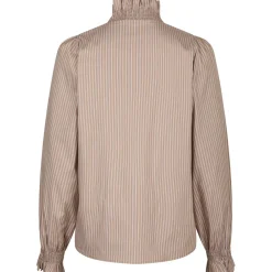 NEO NOIR Brielle Stripe Shirt Brown