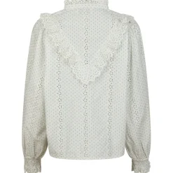 NEO NOIR Degas Embroidery Blouse Off White