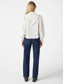 NEO NOIR Degas Embroidery Blouse Off White