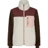 NEO NOIR Eagle Contrast Teddy Jacket Burgundy