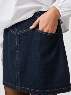 NEO NOIR Gabani Denim Skirt Dark Blue