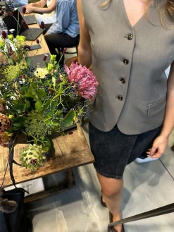 NEO NOIR Gamina Structure Waistcoat Khaki