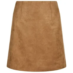 NEO NOIR Hemie Faux Suede Skirt Cognac