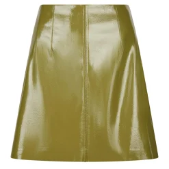 NEO NOIR Hemie Patent Skirt Olive