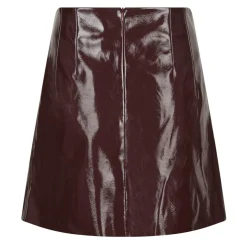 NEO NOIR Hemie Patent Skirt Burgundy