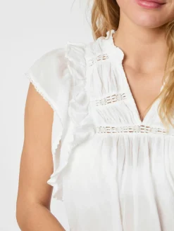 NEO NOIR Jayla S Voile Top White