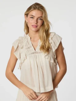 NEO NOIR Jayla Voile Top Ivory