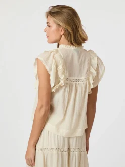 NEO NOIR Jayla Voile Top Light Yellow