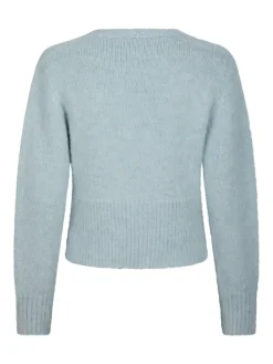 NEO NOIR Kilua Fluffy Wrap Knit Blouse